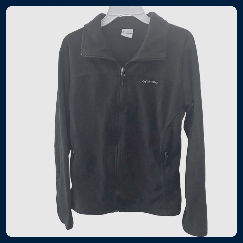 Columbia Sportswear Company Fleece Jacket Full Zip Black Sz. XL‎
